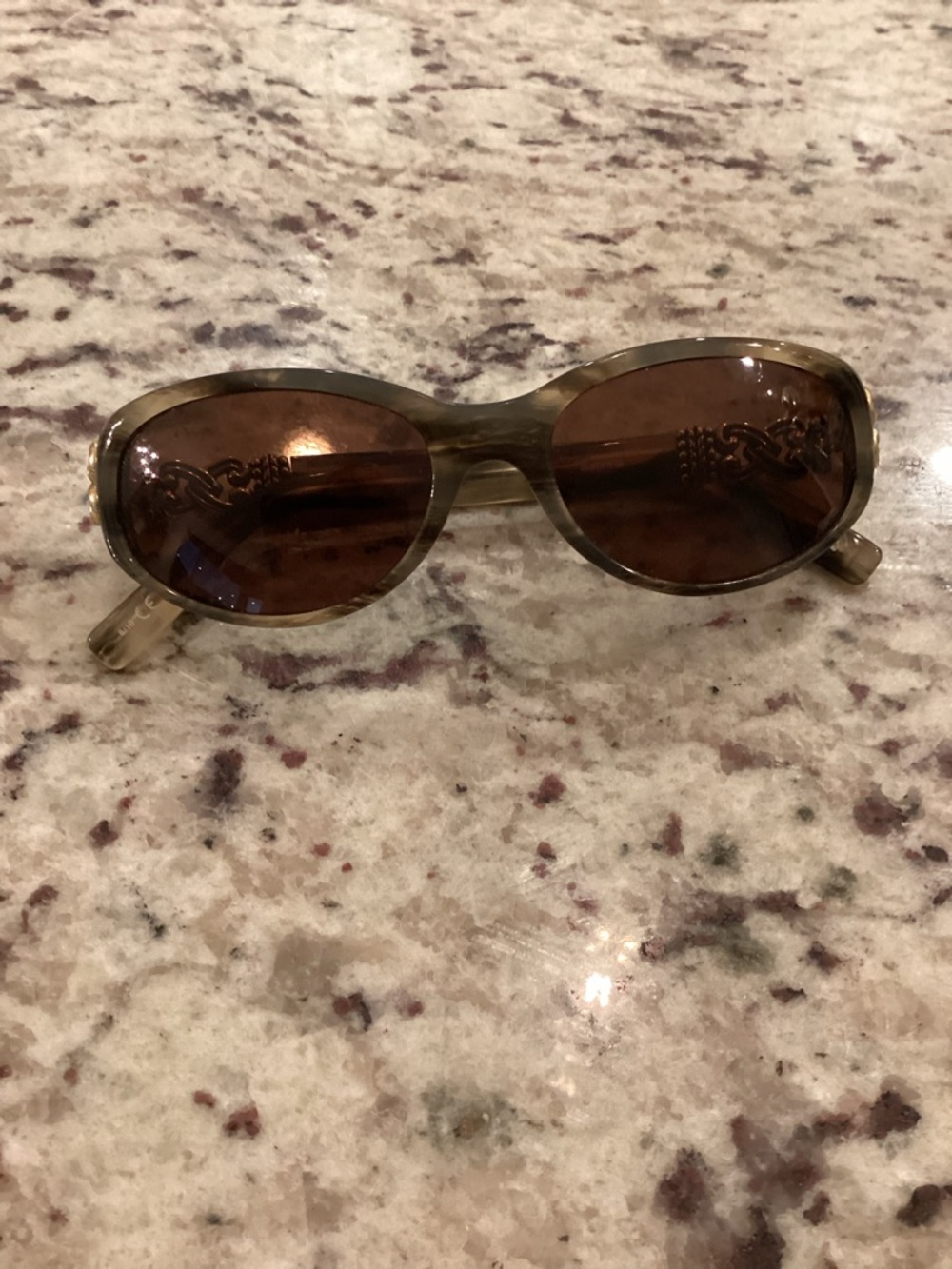 Brighton Translucent Olive Frame Sunglasses with Brown Lenses
